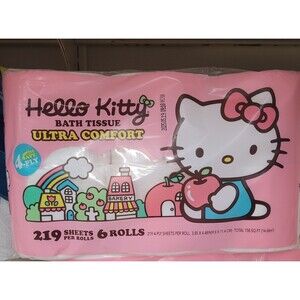 Sanrio Hello Kitty Toilet Paper Bath tissue 6 Rolls 4 ply